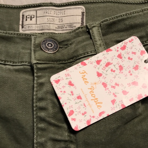 Free People Mid Rise Busted Knee Skinny Jeans - Picture 5 of 5